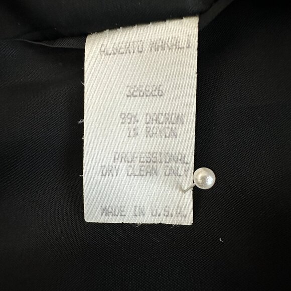 Alberto Makali Women' 6 Black & White Fully Lined Straight/Pencil  Midi Skirt - Picture 10 of 11